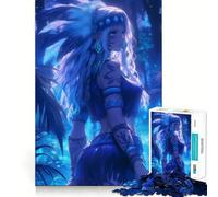 Rompecabezas para Adolescentes de 1000 Piezas, Chica Anime Tribal, Corte Limpio, decoración, Juguete Creativo y Divertido, Juego de Paz, Pieza de Arte navideña (38x52cm)