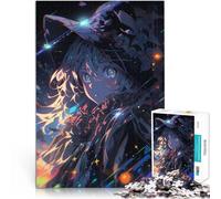Rompecabezas para Adolescentes de 1000 Piezas Chica de Anime con Brillo mágico Juguetes educativos decoración de Pared 75x50cm