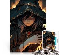 Rompecabezas para Adolescentes de 1000 Piezas Chica de Anime de fantasía Oscura desafío Educativo Regalos de cumpleaños 38x26cm