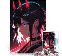 Rompecabezas para Adolescentes de 1000 Piezas Chica de Anime demoníaca Difícil Difícil Cada Pieza es única: un desafiante y Divertido Juego Familiar 38x26cm