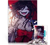 Rompecabezas para Adolescentes de 1000 Piezas Chica de Anime Sonriente con Lazo Rojo para divertirse en Familia Mejorar la Memoria 38x26cm