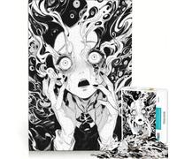 Rompecabezas para Adolescentes de 1000 Piezas Chica de Terror Juegos relajantes interacción Entre Padres e Hijos Juego de desafío único 38x26cm