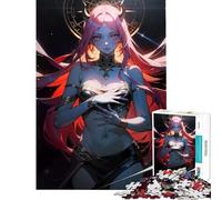 Rompecabezas para Adolescentes de 1000 Piezas Chica guerrera mística demoníaca Juegos relajantes Juguetes educativos de Aprendizaje Regalos de Amigo Invisible Corte de precisión (tamaño 50x75cm)