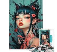 Rompecabezas para Adolescentes de 1000 Piezas Chica Lobo Cibernética Rompecabezas para Adultos Juego práctico Una Obra de Arte Interacción Entre Padres e Hijos (tamaño 38x52cm)