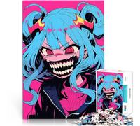 Rompecabezas para Adolescentes de 1000 Piezas Chica Monstruo de Anime Juego de Preguntas con Piezas de Formas aleatorias Que se entrelazan Completamente 75x50cm