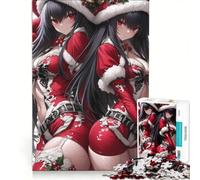 Rompecabezas para Adolescentes de 1000 Piezas Chicas gemelas de Santa Claus Chica Anime Waifu decoración de Pared de Juguete para Matar el Tiempo en Vacaciones Regalo de cumpleaños Regalos de Viaje