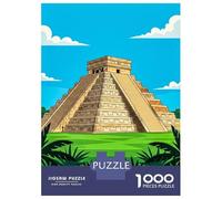 Rompecabezas para Adolescentes De 1000 Piezas Chichen Itza Pyramid in Mexico Rompecabezas Juegos Familiares Decoración Perfecta Cumpleaños Y Navidad 70x50cm/1000pcs