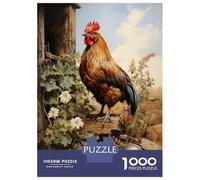 Rompecabezas para Adolescentes De 1000 Piezas Chicken Rooster Farm Rompecabezas para Adultos Juguetes Antiestrés Decoración De Pared Interacción Entre Padres E Hijos 70x50cm/1000pcs