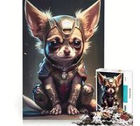 Rompecabezas para Adolescentes de 1000 Piezas: Chihuahua superhéroe, Juguete Educativo, decoración del hogar, cumpleaños 38x52cm