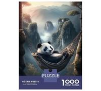 Rompecabezas para Adolescentes De 1000 Piezas Chilling Panda in Hammock Rompecabezas para Adultos Juguetes Antiestrés Regalo De Cumpleaños para Cumpleaños, Navidad 52x38cm/1000pcs