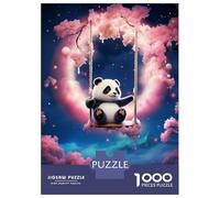 Rompecabezas para Adolescentes De 1000 Piezas Chilling Panda Rompecabezas para Adultos Juego Práctico Una Obra De Arte Cumpleaños 52x38cm/1000pcs
