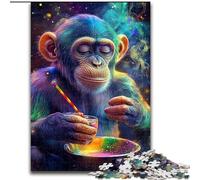 Rompecabezas para Adolescentes de 1000 Piezas, chimpancé Ahumado, Juguete Educativo Intelectual descompresor, decoración (tamaño 26x38cm)