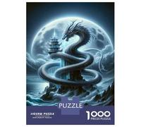 Rompecabezas para Adolescentes De 1000 Piezas Chinese Dragon Art Print Rompecabezas Juegos Relajantes Difícil Difícil Diversión Actividades En Casa, 70x50cm/1000pcs