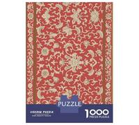 Rompecabezas para Adolescentes De 1000 Piezas Chinese Floral Red Owen Jones Rompecabezas para Adultos Juguetes De Bricolaje Una Obra De Arte Diversión En Casa Actividades, 52x38cm/1000pcs