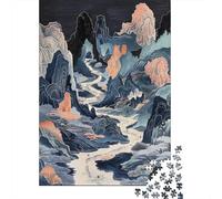 Rompecabezas para Adolescentes De 1000 Piezas Chinese Landscape Painting Rompecabezas para Adultos Juguetes DIY Pero Divertidos Y Humorísticos Regalos De Cumpleaños Y Únicos 70x50cm/1000pcs