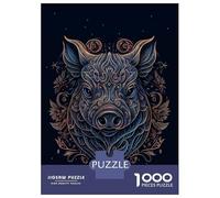 Rompecabezas para Adolescentes De 1000 Piezas Chinese New Year Pig Rompecabezas para Adultos Juegos Familiares Análisis Y Lógica Cumpleaños Y Navidad 38x26cm/1000pcs