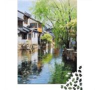 Rompecabezas para Adolescentes De 1000 Piezas Chinese Water Village Rompecabezas para Adultos Juegos Relajantes Regalos para Mujeres Regalos De Juegos Desafiantes 70x50cm/1000pcs