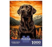 Rompecabezas para Adolescentes De 1000 Piezas Chocolate Labrador in Mountain Landscape Rompecabezas para Adultos Juguetes Antiestrés Regalo De Cumpleaños Cumpleaños 70x50cm/1000pcs