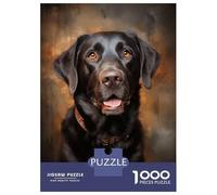 Rompecabezas Para Adolescentes De 1000 Piezas Chocolate Labrador Retriever Portrait Rompecabezas Para Adultos Juego Práctico Vacaciones En Casa Matar El Tiempo Juego Desafiante Regalos 70x50cm/1000pcs
