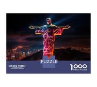 Rompecabezas para Adolescentes De 1000 Piezas Christ The Redeemer Statue Rompecabezas Juego De Ingenio Decoración Perfecta Regalos Y Cumpleaños Únicos 52x38cm/1000pcs