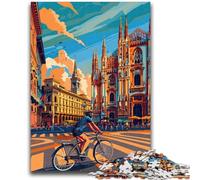 Rompecabezas para Adolescentes de 1000 Piezas: Ciclismo en Milán, Juguete Educativo antiestrés para interacción Entre Padres e Hijos a Partir de 14 años (tamaño 50x70cm)