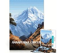 Rompecabezas para Adolescentes de 1000 Piezas,Circuito de Annapurna,Paisaje de montaña de Nepal,Corte Premium,Divertido,Juego Inteligente,Regalo,Juego fácil,Pieza de Arte navideña (38x52cm)
