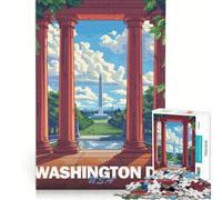 Rompecabezas para Adolescentes de 1000 Piezas Ciudad de Washington Minimalista Juegos educativos decoración colección de Artistas Bellas Artes 50x75cm