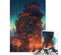 Rompecabezas para Adolescentes de 1000 Piezas Ciudad del Mañana Actividades Divertidas para Hacer en casa Decoración del hogar Juego práctico para Mayores de 14 años (38x26cm)