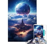 Rompecabezas para Adolescentes de 1000 Piezas Ciudadela Cósmica Juego de ingenio Juguetes educativos Regalo de cumpleaños dificultad Alta (tamaño 75x50cm)