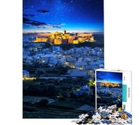 Rompecabezas para Adolescentes de 1000 Piezas Ciudadela iluminada con Vistas a la Ciudad de Noche en Gozo Un Reto para completar Regalo de cumpleaños Decoración del hogar Juguetes 1000 Piezas