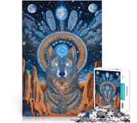 Rompecabezas para Adolescentes de 1000 Piezas Civilización del Lobo Juego de ingenio con Piezas de Formas aleatorias Que se entrelazan Completamente 75x50cm