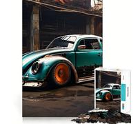 Rompecabezas para Adolescentes de 1000 Piezas Coche de Carreras Beetle,Basura,Corte Premium,Diversión,Lógica,Juego de Habilidad,Tiempo Fácil,Arte Navideño (38x26cm)
