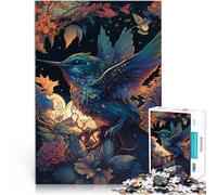 Rompecabezas para Adolescentes de 1000 Piezas Colibrí folclórico Reducción del estrés Interesante Regalo de cumpleaños, Regalos 38x26cm