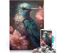 Rompecabezas para Adolescentes de 1000 Piezas Colibrí Ser místico Juguetes de Entretenimiento Familiar Regalos de Amigo Secreto 38x26cm