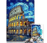 Rompecabezas para Adolescentes de 1000 Piezas: Coliseo Romano de Noche Juguetes educativos, Juegos Familiares, cumpleaños (75x50cm)