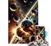 Rompecabezas para Adolescentes de 1000 Piezas Colisión Cósmica Un Reto para completar Diversión Familiar Juegos educativos para Mayores de 14 años (38x52cm)