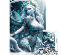 Rompecabezas para Adolescentes de 1000 Piezas Color Plata y Dorado con diseño de Chica Anime Rompecabezas de 1000 Piezas Ideal para Relajarse como Regalo de cumpleaños o para Aprender y educar