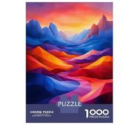 Rompecabezas para Adolescentes De 1000 Piezas Colorful Abstract Mountain Landscape Painting Rompecabezas para Adultos Juego Práctico Decoración Perfecta Regalos Y Cumpleaños Únicos 70x50cm/1000pcs