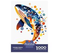 Rompecabezas para Adolescentes De 1000 Piezas Colorful Abstract Whale Rompecabezas para Adultos Juegos Relajantes Análisis Y Lógica Difícil Y Desafiante 38x26cm/1000pcs