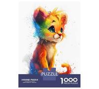 Rompecabezas para Adolescentes De 1000 Piezas Colorful Baby Lion Rompecabezas para Adultos Juegos Familiares Alivia El Estrés Regalos De Cumpleaños Y Únicos 70x50cm/1000pcs