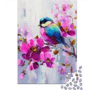 Rompecabezas para Adolescentes De 1000 Piezas Colorful Bird Painting Rompecabezas para Adultos Juegos Relajantes Corte De Precisión Diversión En Casa Actividades, 52x38cm/1000pcs