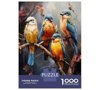 Rompecabezas para Adolescentes De 1000 Piezas Colorful Birds on Branches Rompecabezas para Adultos Juegos Relajantes Desafío Difícil Cumpleaños 52x38cm/1000pcs
