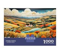 Rompecabezas Para Adolescentes De 1000 Piezas Colorful Countryside Landscape with Poppy Flowers Rompecabezas Para Adolescentes Juegos Relajantes Para La Diversión Familiar Juego Desafiante Regalos 70x