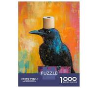Rompecabezas para Adolescentes De 1000 Piezas Colorful Crow with Roll Hat -1 Rompecabezas para Adultos Juguetes Antiestrés Arte De Pared Regalos De Cumpleaños Y Únicos 38x26cm/1000pcs