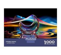 Rompecabezas para Adolescentes De 1000 Piezas Colorful Glass Sculpture Art Rompecabezas para Adultos Juego De Ingenio Alivia El Estrés Ayuda A Ejercitar El Cerebro 70x50cm/1000pcs