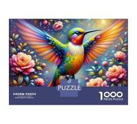 Rompecabezas para Adolescentes De 1000 Piezas Colorful Hummingbird Art Print Rompecabezas para Adultos Juguetes DIY Pero Divertidos Y Humorísticos Regalos De Cumpleaños Y Únicos 38x26cm/1000pcs