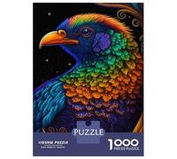 Rompecabezas para Adolescentes De 1000 Piezas Colorful Iridescent Bird 1 Rompecabezas para Adultos Juegos Familiares Desafío Difícil Regalos De Cumpleaños Y Únicos 52x38cm/1000pcs