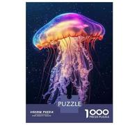 Rompecabezas para Adolescentes De 1000 Piezas Colorful Jellyfish Art Print-3 Rompecabezas para Adultos Juego Familiar Regalos para Mujeres Cumpleaños Y Navidad 70x50cm/1000pcs