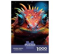 Rompecabezas para Adolescentes De 1000 Piezas Colorful Lizard Head Close-Up Rompecabezas para Adultos Juegos Relajantes Desafío Difícil Cumpleaños 70x50cm/1000pcs