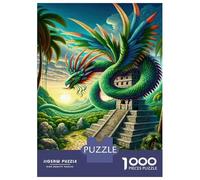 Rompecabezas para Adolescentes De 1000 Piezas Colorful Mythical Dragon Artwork Rompecabezas Juegos Relajantes Difícil Difícil Diversión Actividades En Casa, 70x50cm/1000pcs